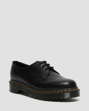 Black Dr Martens 1461 Bex Smooth Leather Oxford Men's Platform Shoes | Canada_Dr19300